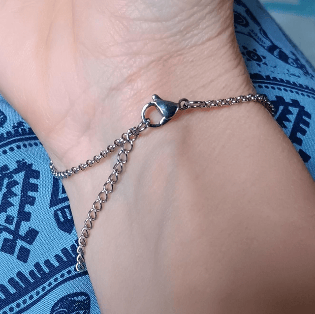 Personalised Letter Bracelet With Birthstone Charm