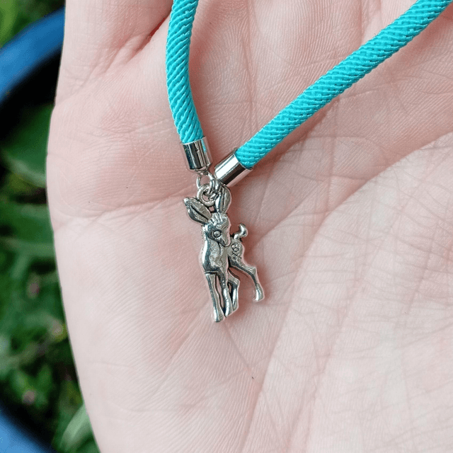 Turquoise kids bracelet with a Deer Charm